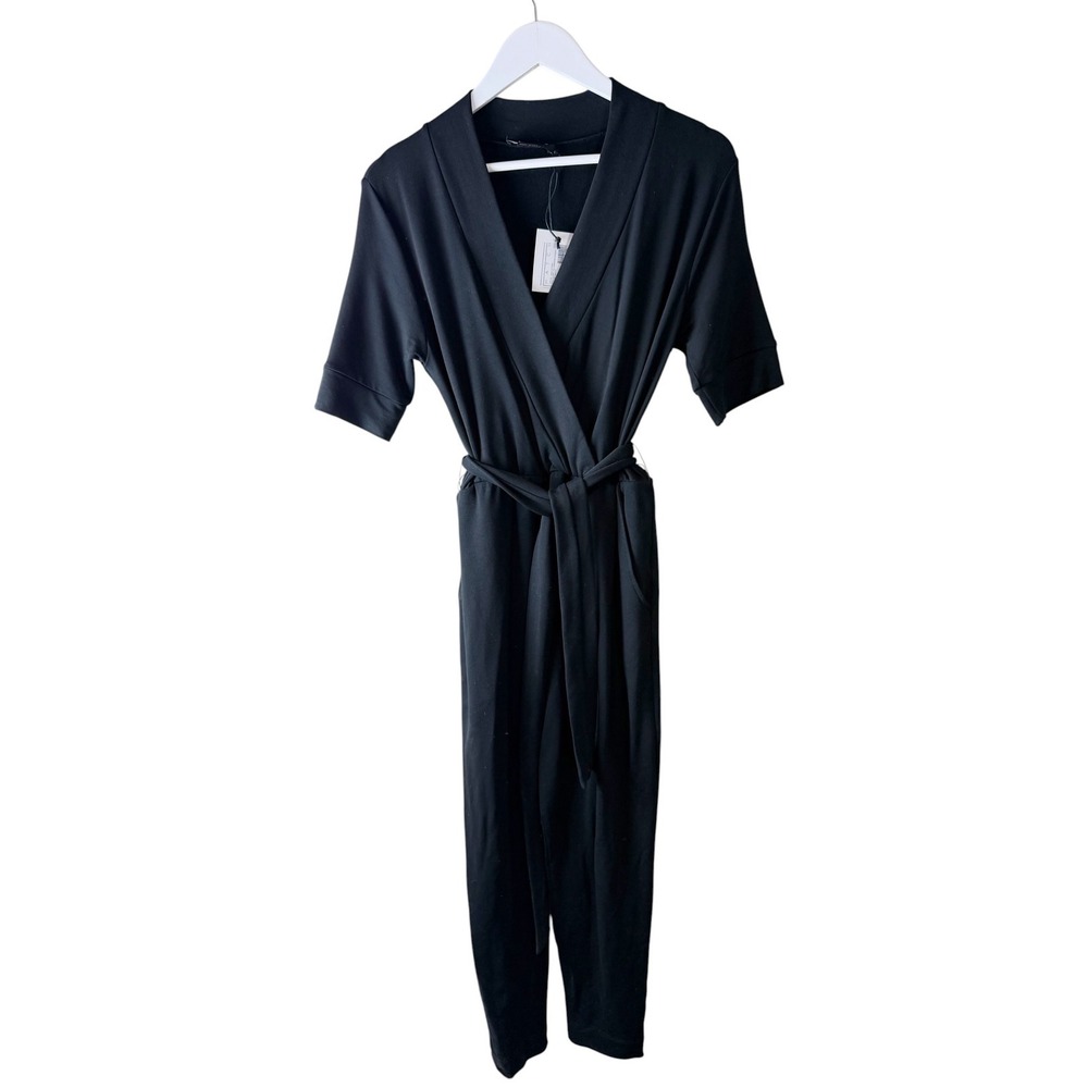 HATCH The Nurse-to-Errands Black Wrap‎ Nursing Maternity Jumpsuit Size 0